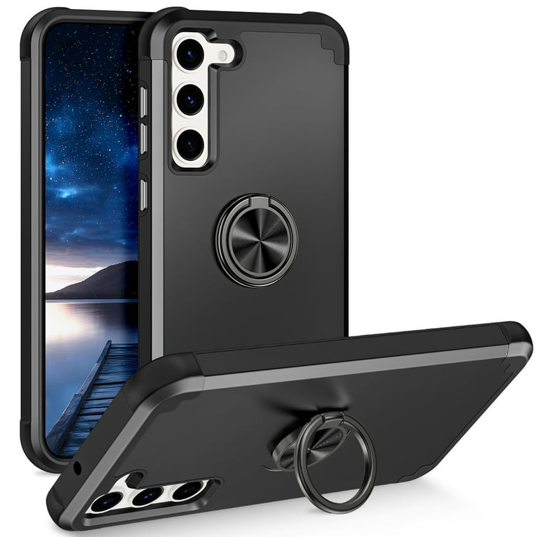 Finger Ring Phone Case for Samsung Galaxy S21, 2-in-1 Rotatable 