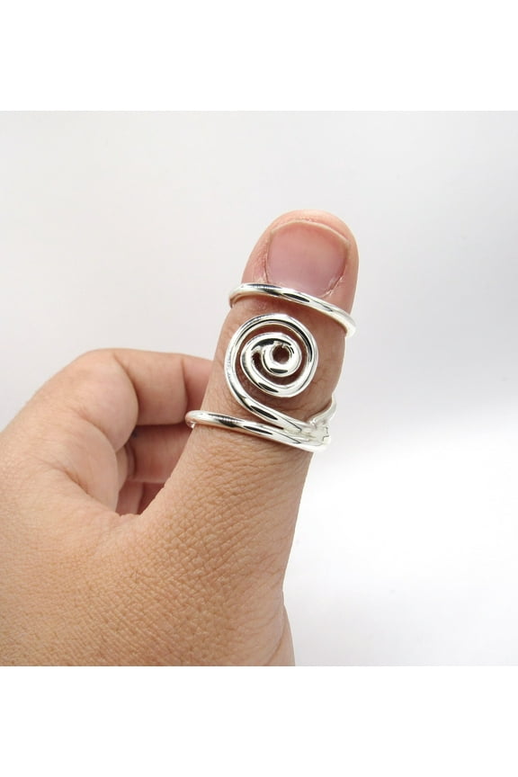Finger Ring Splint • Sterling Silver Boutonniere Finger Ring • Triggering Thumb Finger Splint • Trigger Finger Ring