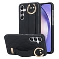 thumbnail image 1 of Finger Ring Wrist Band Phone Case Compatible with Samsung Galaxy S24 for Women Girls, Adjustable Wristband Kickstand [Stand Function] PU Leather Case Cover for Samsung Galaxy S24, Black, 1 of 8