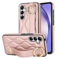thumbnail image 1 of Finger Ring Wrist Band Phone Case Compatible with Samsung Galaxy S25 Plus for Women Girls, Adjustable Wristband Kickstand [Stand Function] PU Leather Case Cover for Samsung Galaxy S25 Plus, Rosegold, 1 of 8