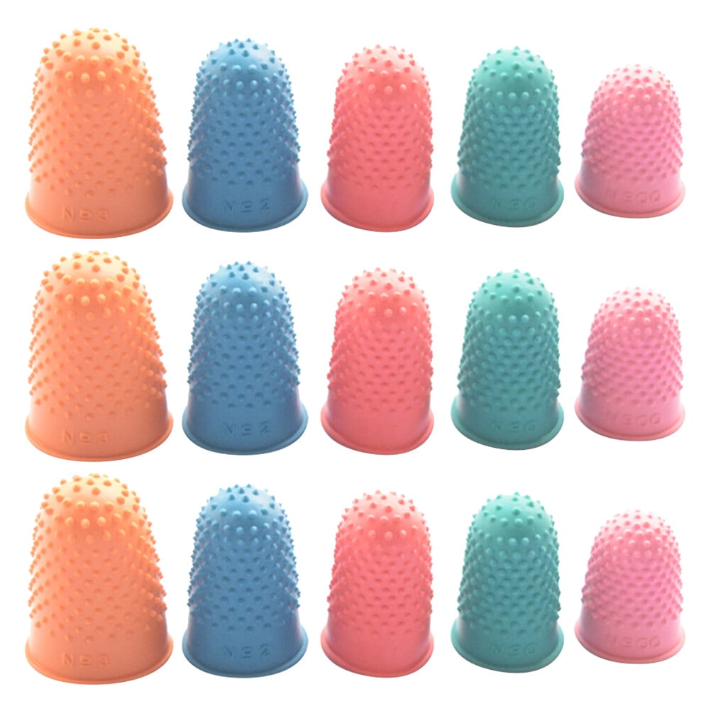 16 Pcs Finger Tips, 4 Sizes Silicone Thimble Fingertip Grips Protector  Guard Pads Cover For Paper Sorting, Page Turning