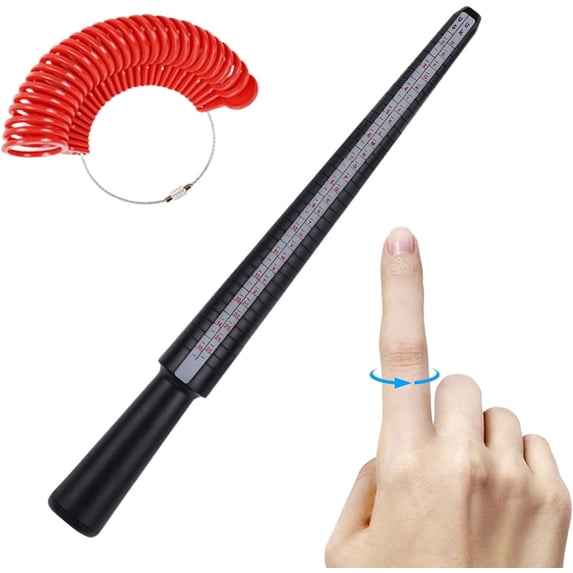 Finger Size Measuring Set,Finger Gauges Jewelry Sizers for Rings Size Measuring | Rings Sizer, Finger Gauges, Finger Size Gague with Four Stick Mandrel, Rings Gauge Finger Sizing, Rings