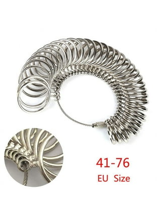 NUTJAM Ring Sizer Measuring Tool, Jewelry Sizers Metal Ring Sizer Gauge  Sizing Measuring for Women Men Rings（1 Pack）