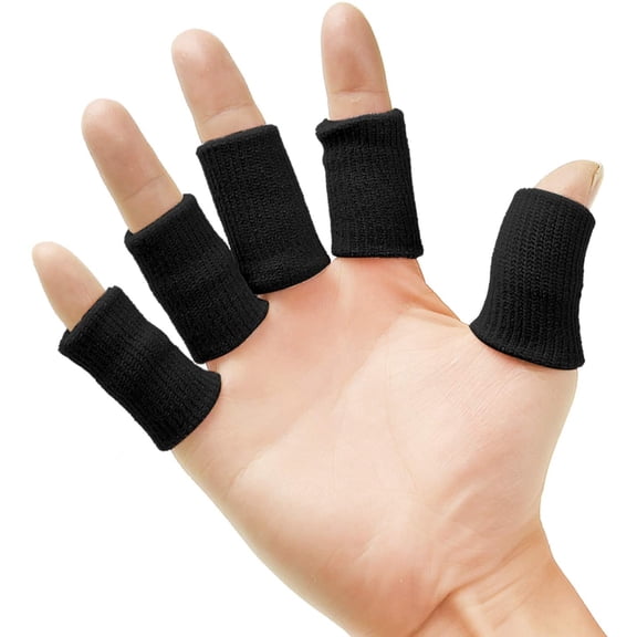 Finger SleevesThumb Braces Support Elastic Compression Protector Braces for Relieving Pain Calluses Arthritis Knuckle(Beige)