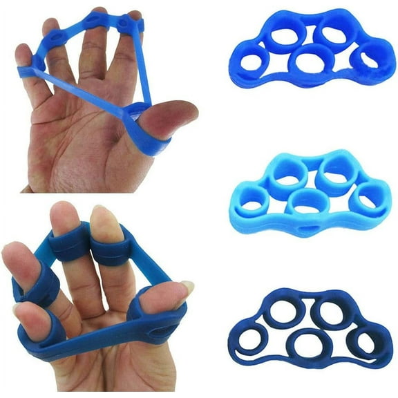 Finger Stretcher Hand Resistance Bands Hand Extensor Exerciser Finger Grip Strengthener Strength Trainer Gripper set for Arthritis Carpal Tunnel Exercise Guitar and Rock Climbing 3pcs