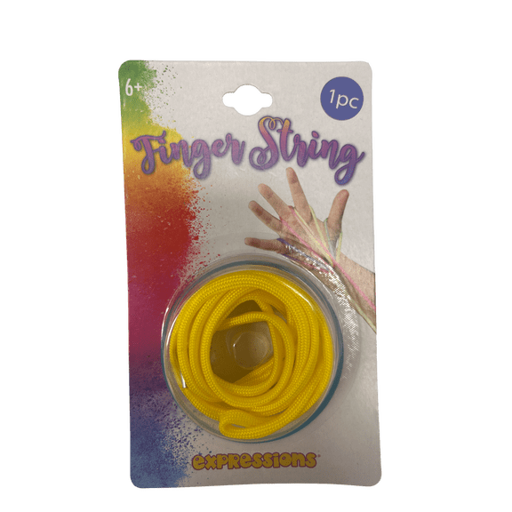 Finger Strings Toy, Classic String Game for Kids, Adults, Soft Stretchy Loops for Cat’s Cradle, Jacob’s Ladder, Assorted Bright Colors, Fun Party Favor, Classroom Activity, Yellow