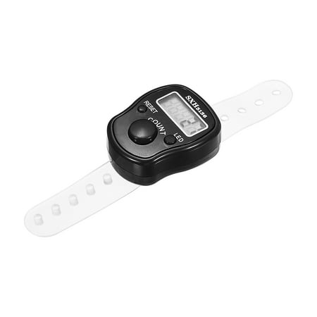 Finger Tally Counter 0-99999 5 Digital LED Display for Sports Counting, Black