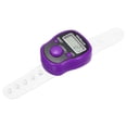 thumbnail image 1 of Finger Tally Counter 0-99999 5 Digital LED Display for Sports Counting, Purple, 1 of 5