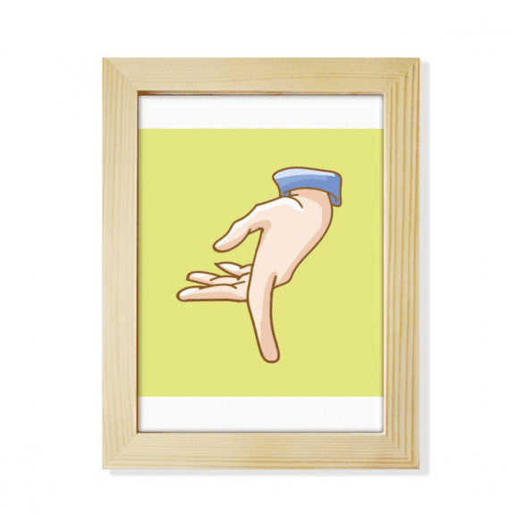 Finger Walking Personifies Gesticulate Desktop Adorn Photo Frame Display Art Painting Wooden