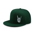 thumbnail image 1 of Finger skeleton pattern Letter Embroidered Color Block Trucker Hat Unisex Adjustable Cotton Breathable Fashion Cap for Travel Daily Wear, 1 of 11