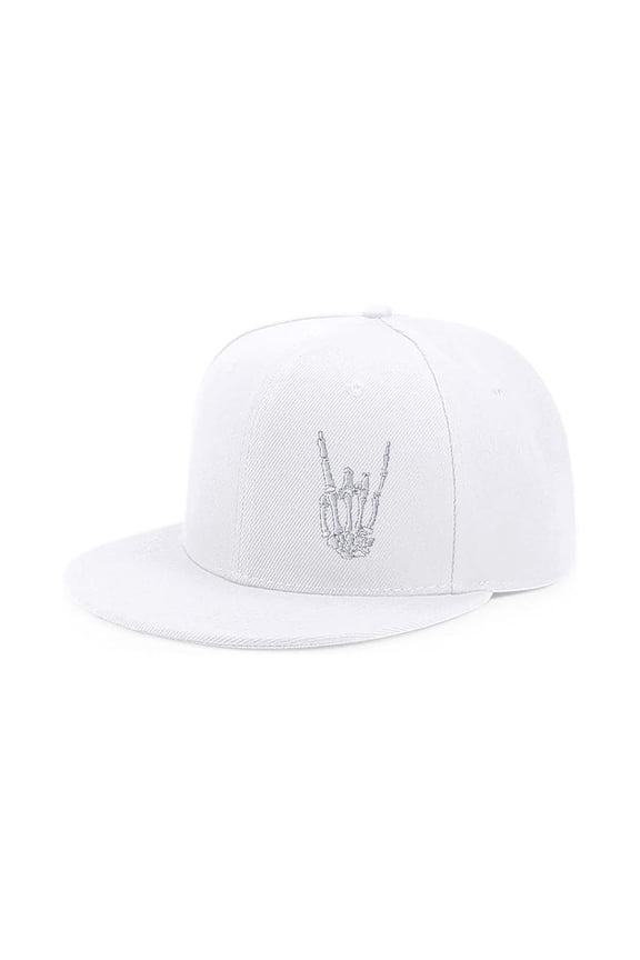 Finger skeleton pattern Letter Embroidered Color Block Trucker Hat Unisex Adjustable Cotton Breathable Fashion Cap for Travel Daily Wear