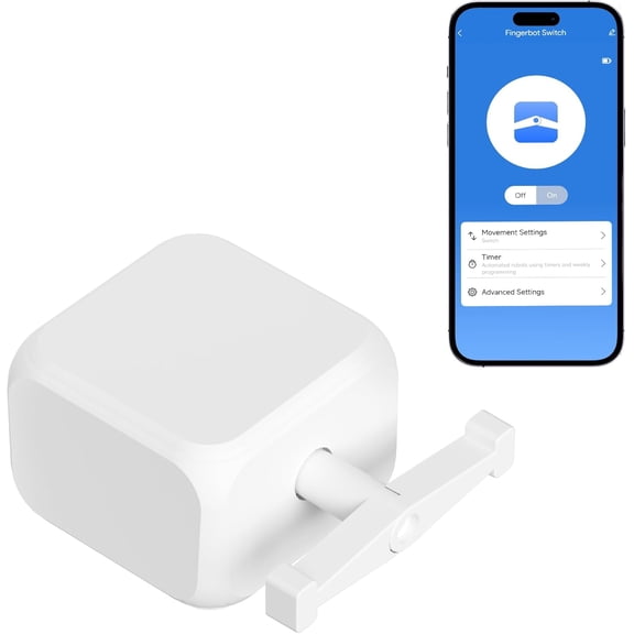 Fingerbot Bluetooth Smart Switch Pusher for Rocker Switches, App Timer Schedule, Compatible with Alexa and Google Home