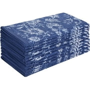 Fingercraft Cloth Napkin, Cotton Linen Blend Printed Table Napkins, Soft and Absorbent Fabric, 12 piece , 20x20In Marlo Thomas