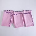 thumbnail image 1 of Fingercraft Cloth Napkins Cotton Linen Blend Dinner Napkin Scallop Design, Set of 6, 20”x20” Lavender, 1 of 6