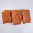 thumbnail image 1 of Fingercraft Cloth Napkins, Everyday Use Reversible Scallop Design, Cotton Linen Blend Napkin Set of 6 Perfect for Parties Dinners Weddings Christmas Napkin Cloth 20x20 Inch Rust, 1 of 8