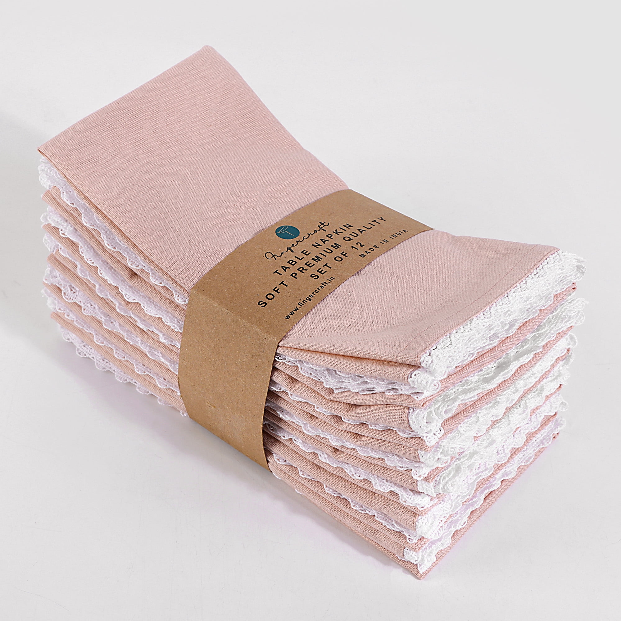 Fingercraft Dinner Cloth Napkin, Cotton Linen Blend, Metered Corner ...