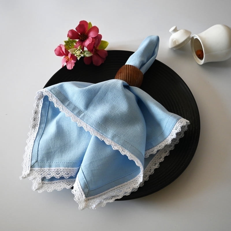 FINGERCRAFT 12-Pack Cloth Napkins - 18x18 Inch Cotton Linen Blend For Dining & Events - View #6