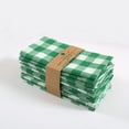 thumbnail image 1 of Fingercraft Dinner Cloth Napkins, Everyday Use, Soft and Well Absorbent Cotton Buffalo Plaid Table Napkins, 12 Pack, 20x20 Green and White, 1 of 7