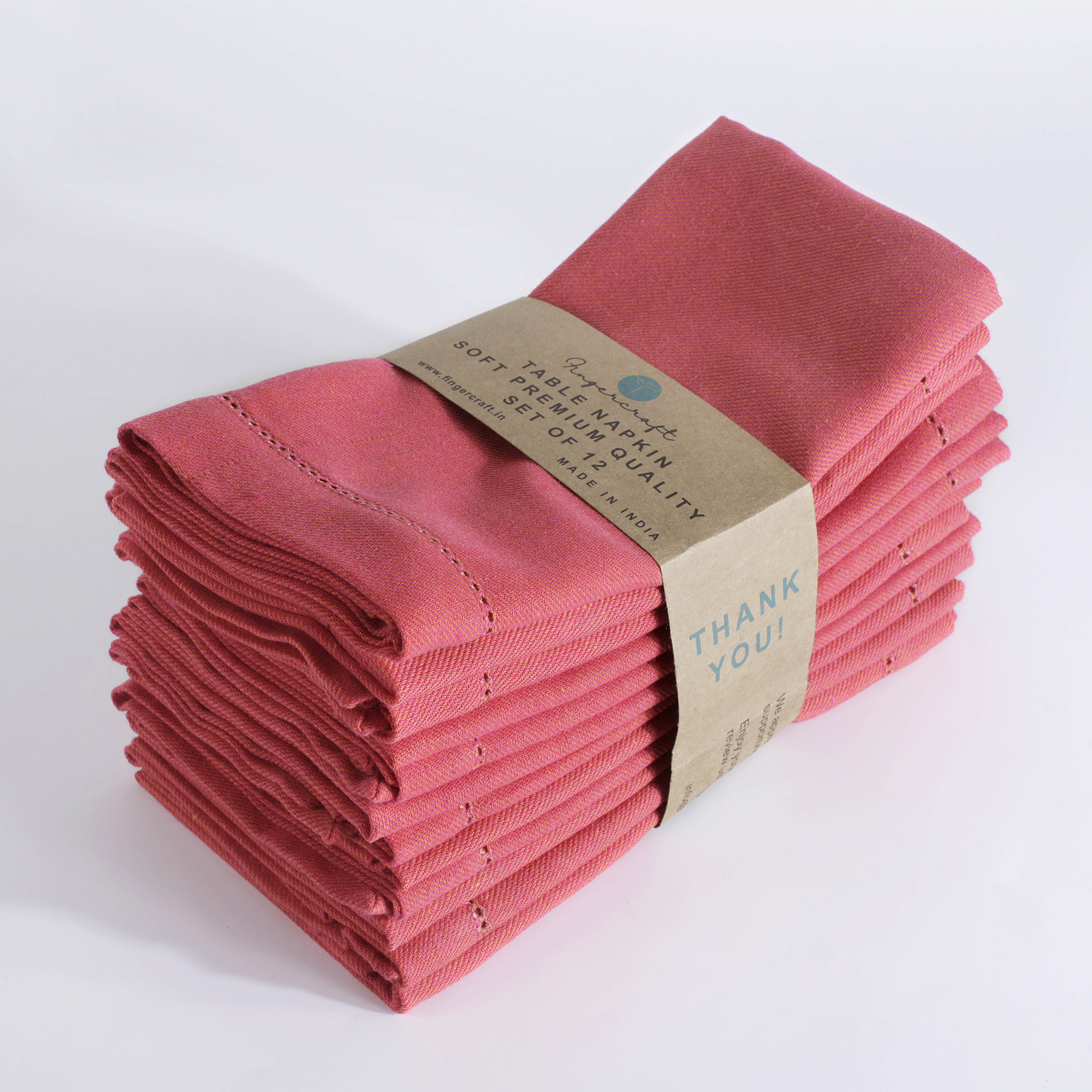 Fingercraft Dinner Napkins, 100 Cotton Dual Color Twill Chambray
