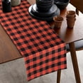 thumbnail image 1 of Fingercraft Table Runners, Buffalo Plaid Cotton Table Centerpieces, Dresser Décor for Home and Dining Rust Black-72, 1 of 6