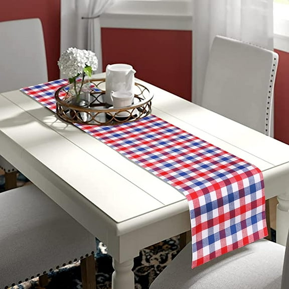 Fingercraft Table Runners, Buffalo Plaid Cotton Table Centerpieces, Dresser Décor for Home and Dining U Multi-90