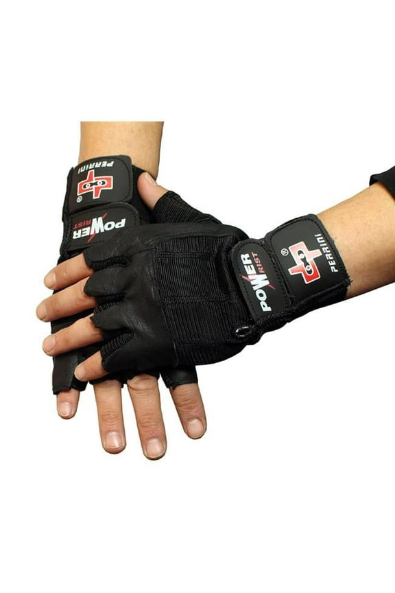 Fingerless Black Weight Lifting Leather Workout Gloves 282 S-XXL