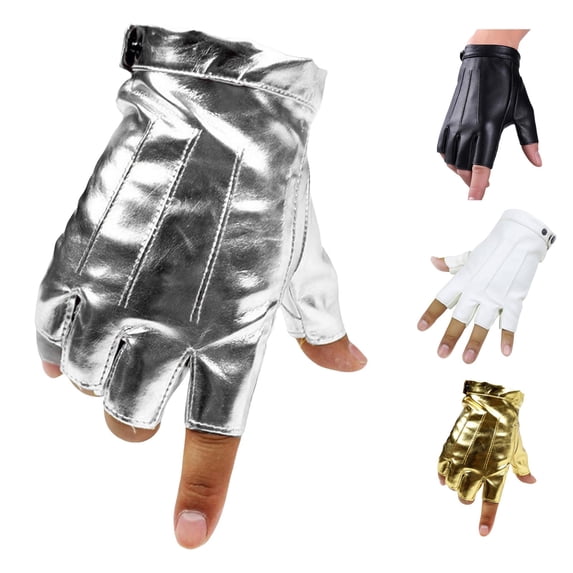 Fingerless Driving Leather Outdoor Sport Halloween Half Finger for Men Women Ski Mittens Men