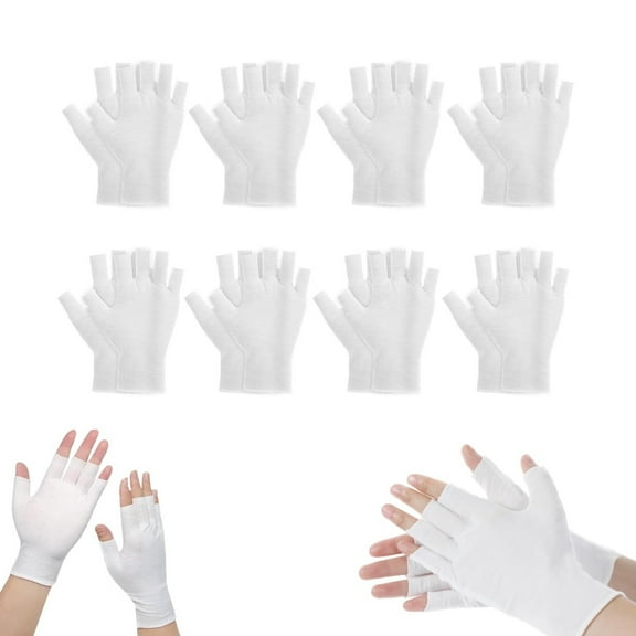 Fingerless Gloves,7.5x3.9In Portable Hand Moisturizer Gloves,12 Pairs Half Finger Touchscreen Glove for Indoor and Outdoor Use