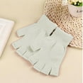 thumbnail image 1 of Fingerless Gloves For Men Women Alpaca Driving Gloves White One Size, 1 of 3