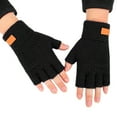 thumbnail image 1 of Fingerless Gloves Thermal Winter Gloves for Women Men Warm Stretch Knitted Half Finger Glove for Typing Driving Working, 1 of 3