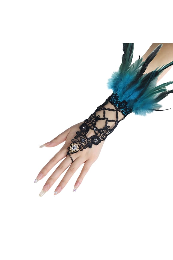 Fingerless Gloves for Women Cozy With Feature Knit Cold Weather Warm Cotton Winter Fashion Womens Mittens Blue