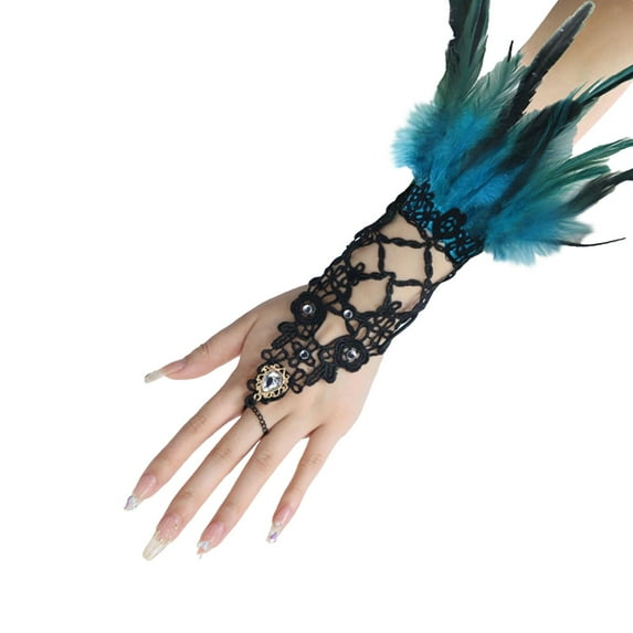 Fingerless Gloves for Women Cozy With Feature Knit Cold Weather Warm Cotton Winter Fashion Womens Mittens Blue