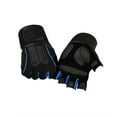 thumbnail image 1 of Fingerless Gym Gloves Weight Lifting Gloves with Wrist Wrap Support Palm Protection for Weightlifting Pushing (Blue, M Size), 1 of 1