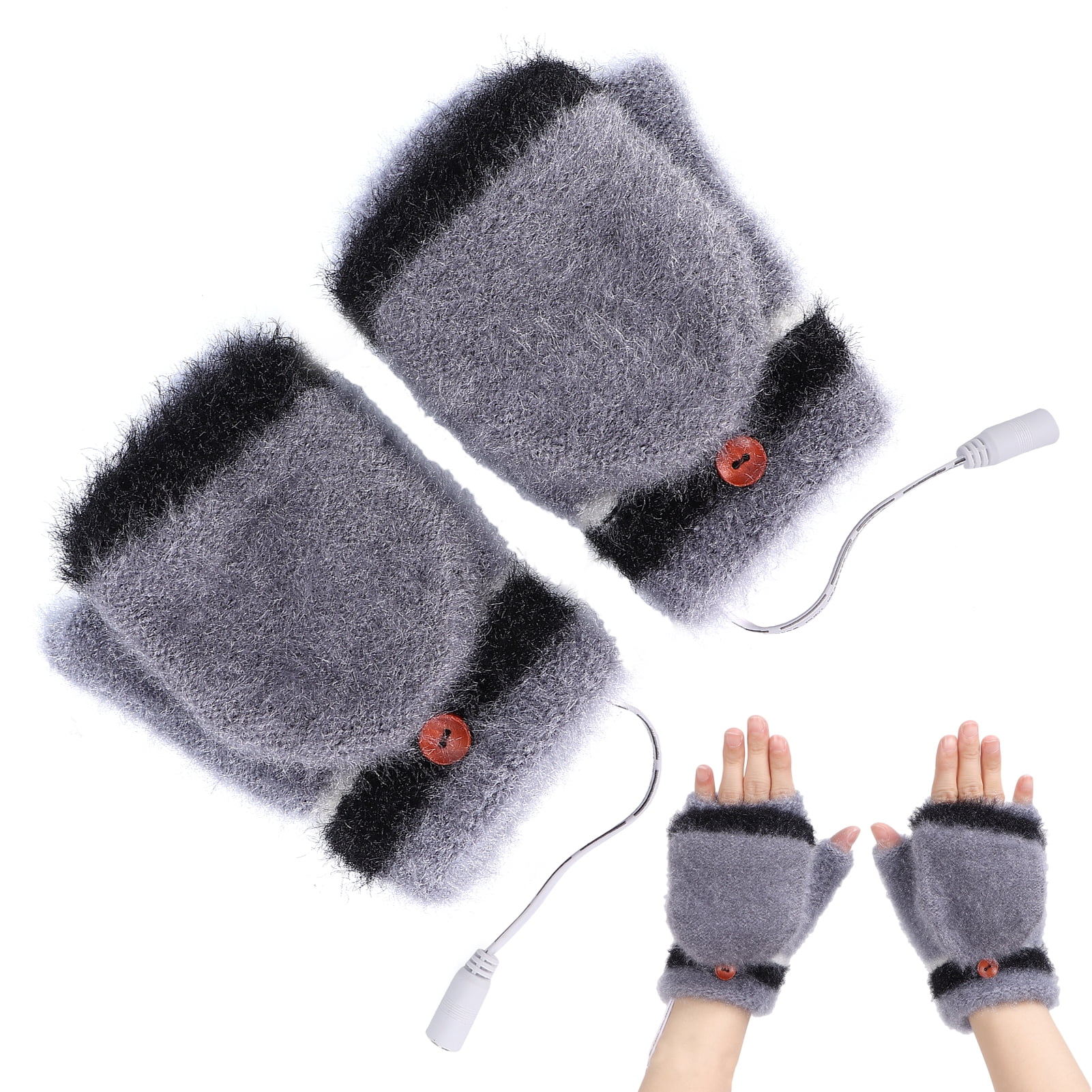 Fingerless Heated Gloves Heated Mitten Warmer Laptop Gloves Warmer