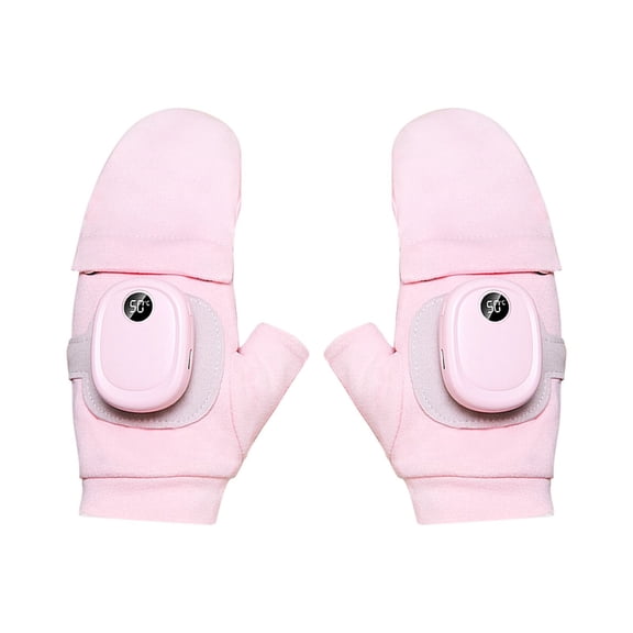 Fingerless Heated Gloves Women Men 2026 New Rechargeable Hand Warmer Gloves For Typing Warm Portable Heated Glove For Winter Indoor Outdoor Heating Riding Glove For Cold Weather
