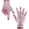 Fingerless Moisturizing Gloves for Dry Hand Silicone Gel Infused