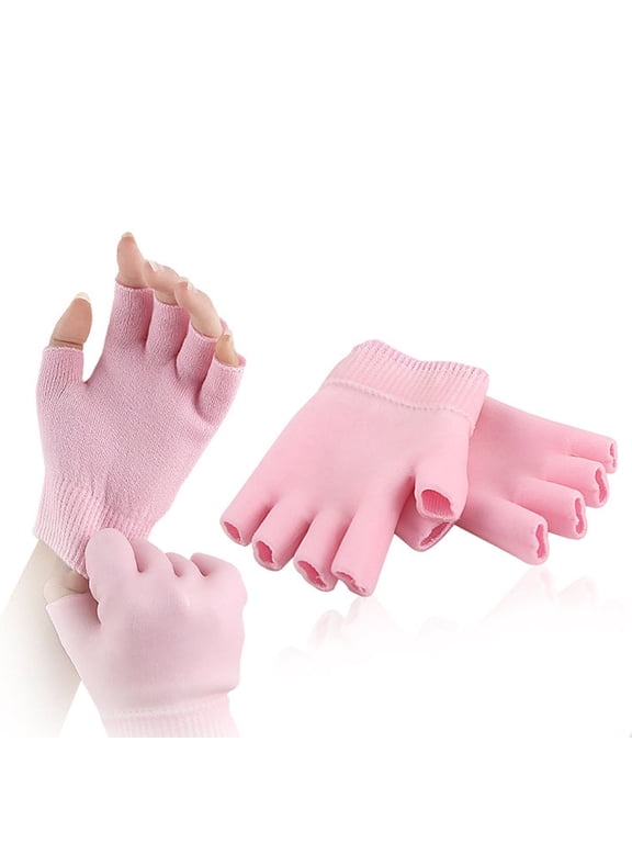 Fingerless Moisturizing Gloves For Intensive Moisture Treatment, Soft Cotton With Non-Breathable Gel Liner For Deep Moisturizing, Repair Cracked Skin, Day And Night Eczema Hand