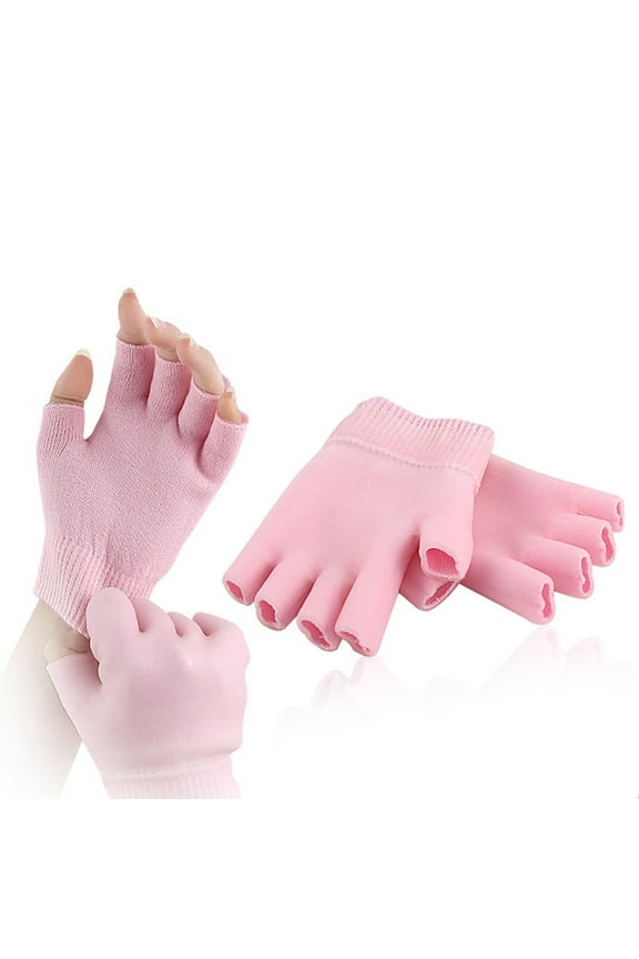 Fingerless Moisturizing Gloves For Intensive Moisture Treatment, Soft Cotton With Non-Breathable Gel Liner For Deep Moisturizing, Repair Cracked Skin, Day And Night Eczema Hand