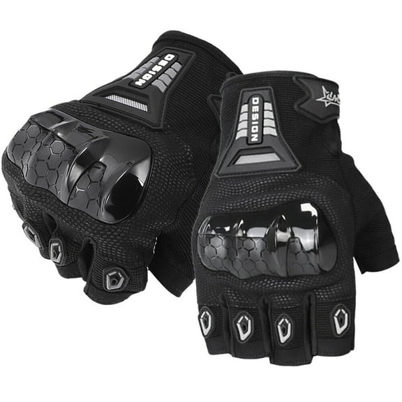 Fingerless Sports Gloves for Men Women, Motorcycle Gloves Knuckle Protection Gloves Workout Gloves for Outdoor Sports, Cycling Gloves for Hunting Hiking Camping