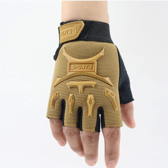 Fingerless Training Gloves with Wrist Support, Fitness Workout Gloves for Cycling, Outdoor Activities, Sun Protection, Anti-Slip Grip, Gym, Sports, and Weight Lifting Training-Yellow