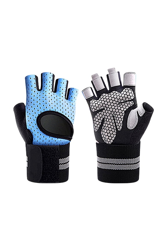 Fingerless Weight Lifting Gloves,Breathable Gym Training Gloves,Outdoor Climbing Hand Gear,Anti Slip Binding Firm Design Fitness Exercise Cycling Sports Practical Comfortable Protective Gloves
