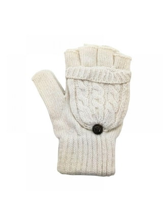 OutdoorEssentials Fingerless Winter Gloves Convertible Wool