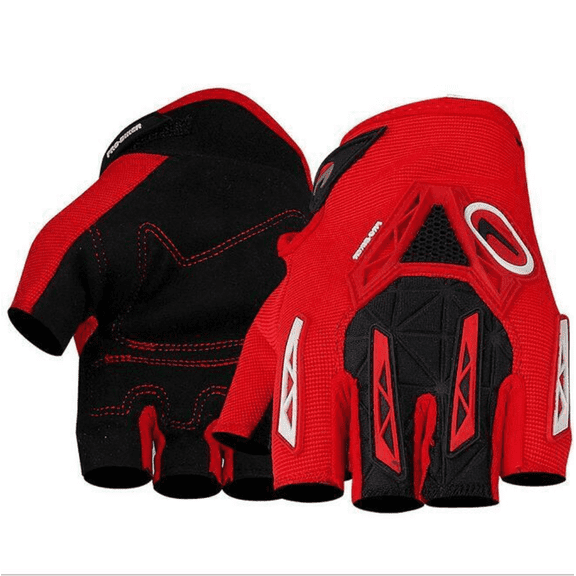 Fingerless Workout Gloves Sports Cycling Bike Gloves Half Finger Bicycle Gloves Shock-Absorbing Breathable MTB Road Biking Gloves for Men/Women
