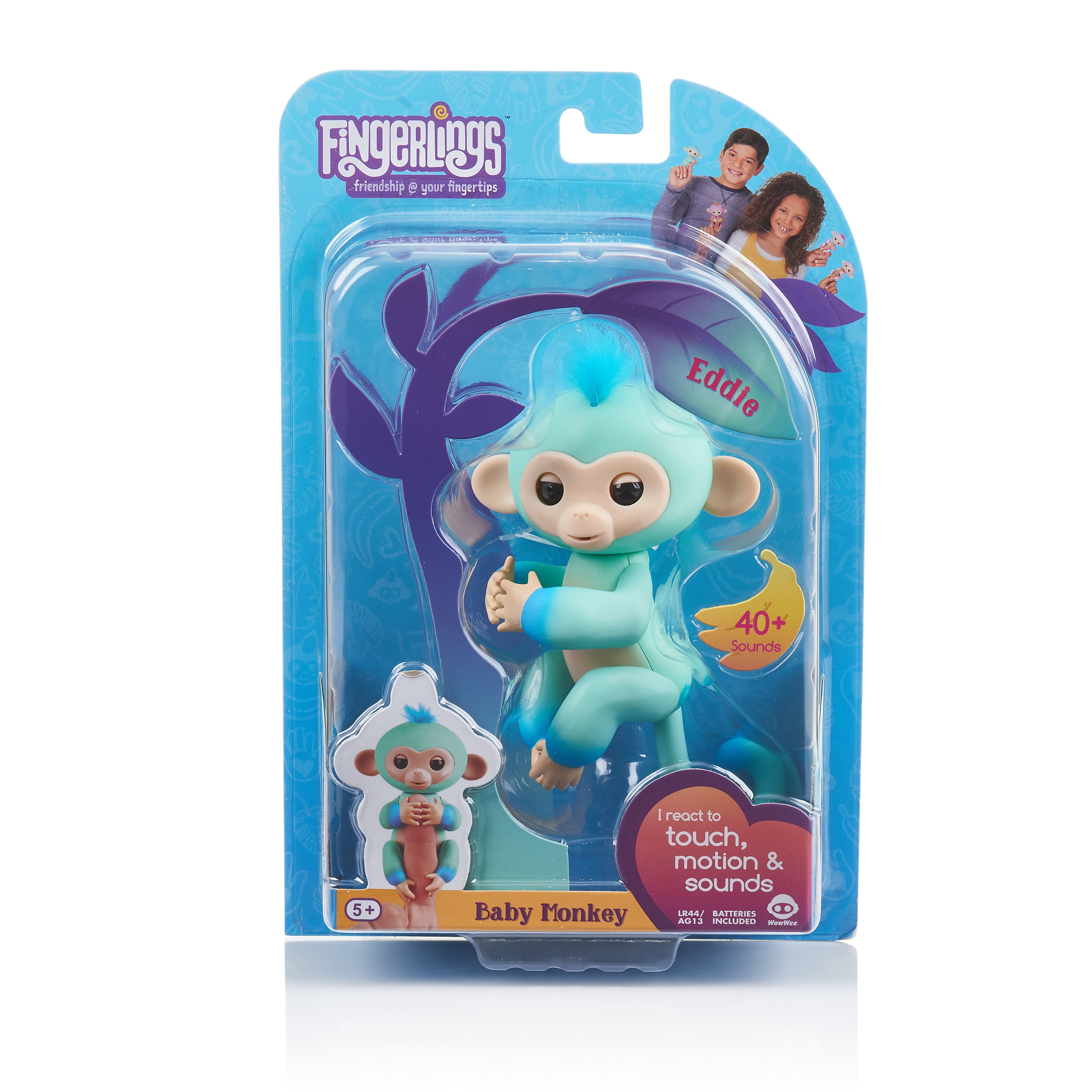 Fingerlings Interactive Baby Monkey Harmony, 70+ Sounds & Reactions, Heart  Lights Up, Fuzzy Faux Fur, Reacts to Touch (Ages 5+)
