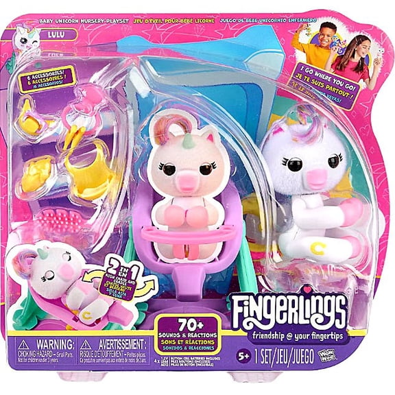 Fingerlings Baby Unicorn Nursery Playset (Lulu)