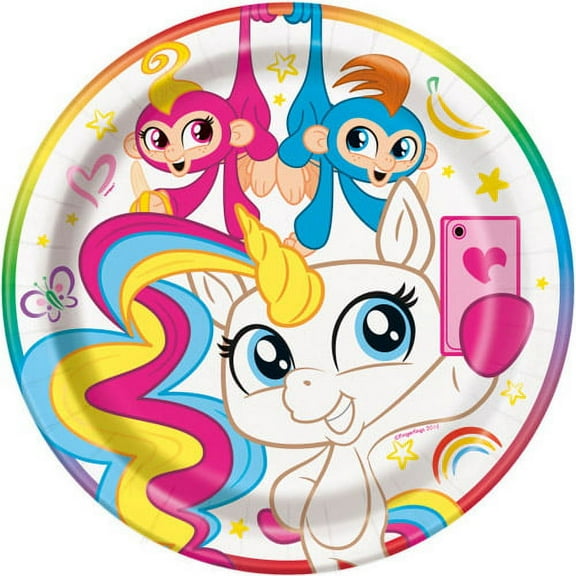 Fingerlings Cocktail & Party Disposable Paper Plates, 8.75 in, 8 Count