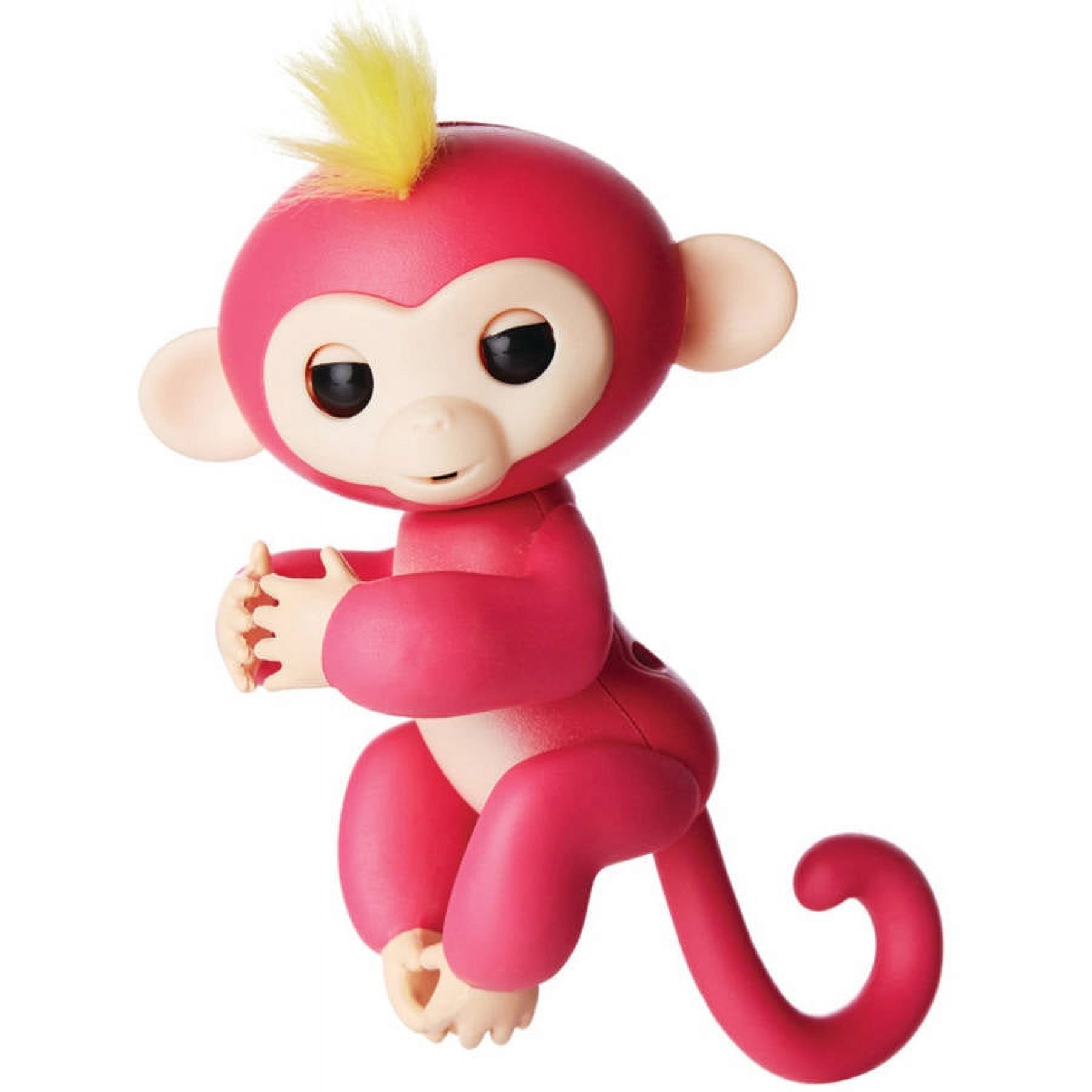Fingerlings - Interactive Baby Monkey - Bella (Pink with Yellow Hair) By WowWee - image 1 of 4