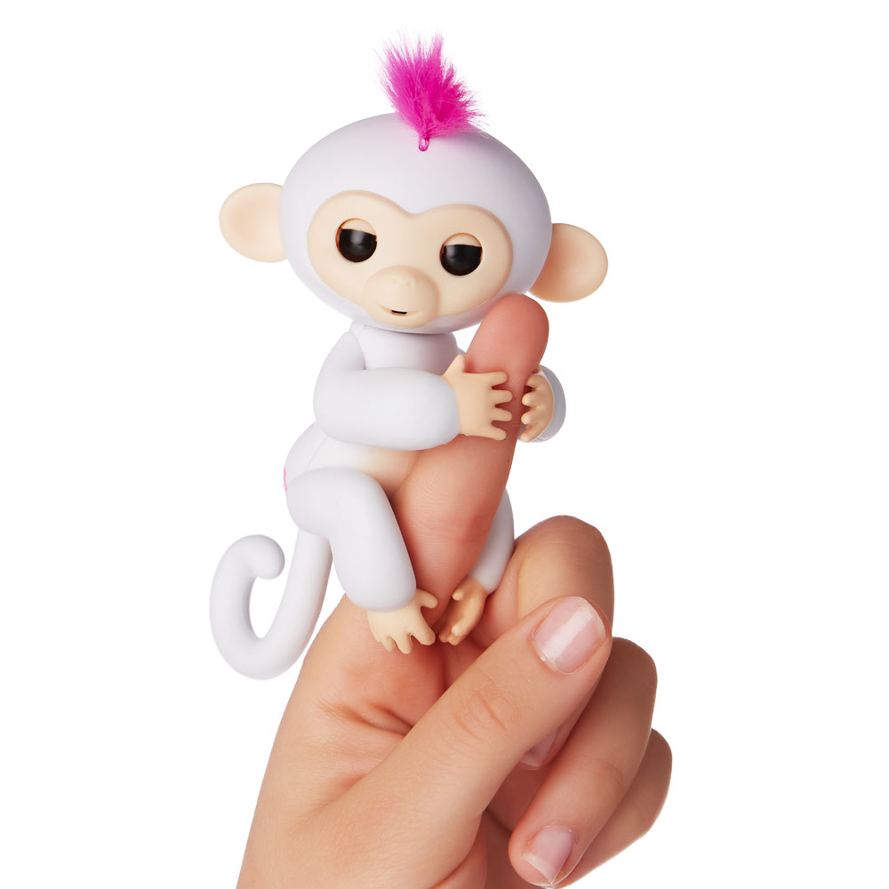 Fingerlings - Interactive Baby Monkey - Sophie (White with Pink Hair) By WowWee - image 1 of 9