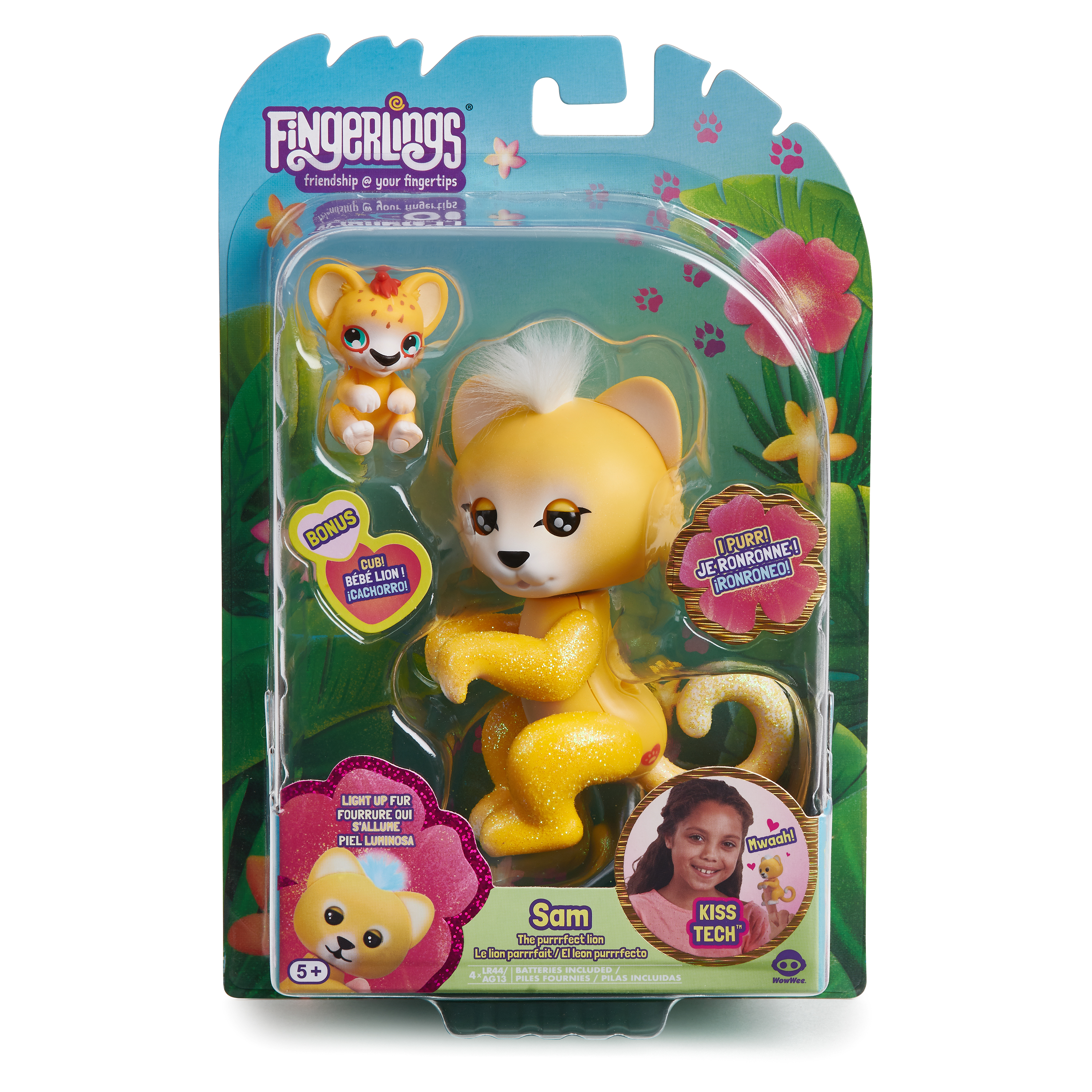 Fingerlings Light-up Baby Lion and Mini - Sam and Leo -Electronic Pets - image 1 of 9
