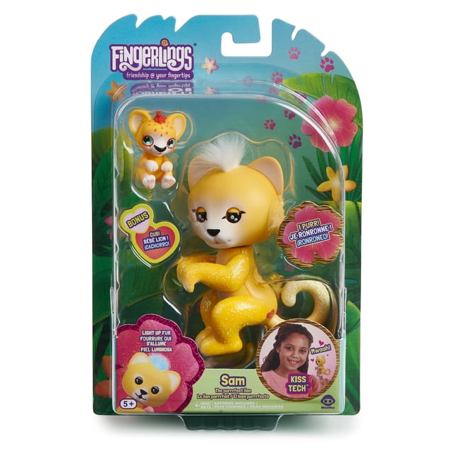 Fingerlings Light-up Baby Lion and Mini - Sam and Leo -Electronic Pets